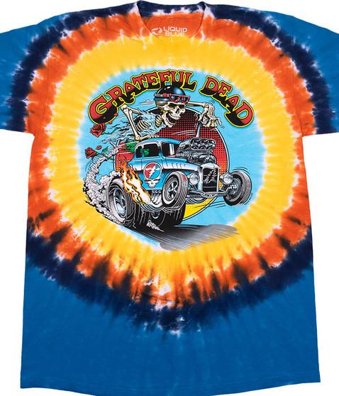 liquid blue Steal Your Hot Rod Tie-Dye T-Shirt
