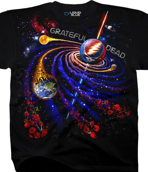 liquid blue Steal Your Orbit Black T-Shirt
