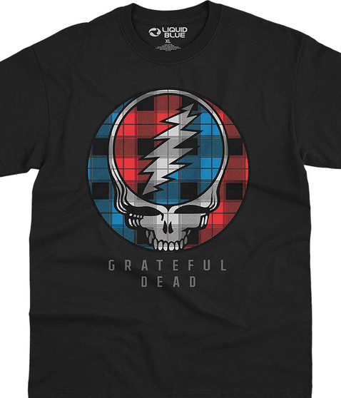 Liquid Blue Steal Your Plaid Black T-Shirt