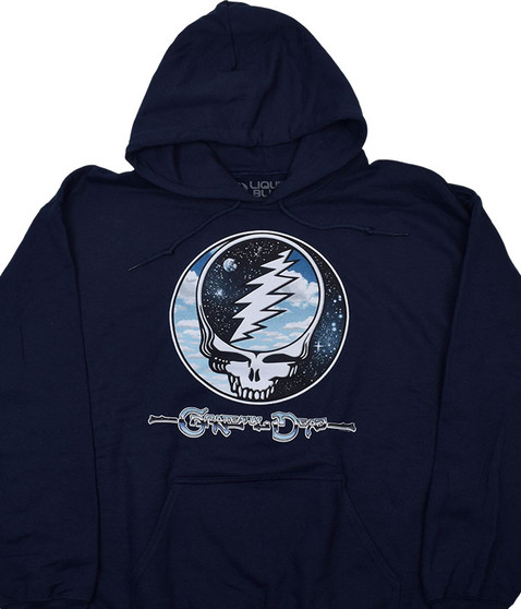 liquid blue Steal Your Sky And Space Navy Hoodie