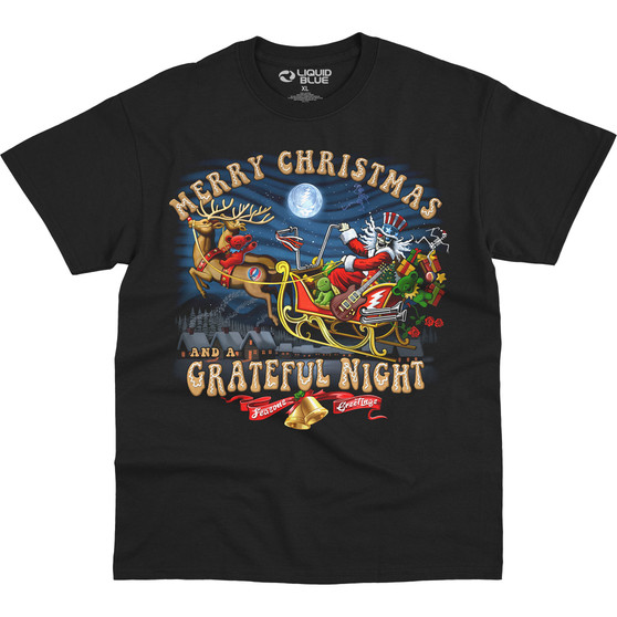 Liquid Blue Steal Your Sleigh Black T-Shirt