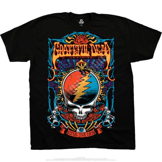Liquid Blue Steal Your Trippy Black T-Shirt