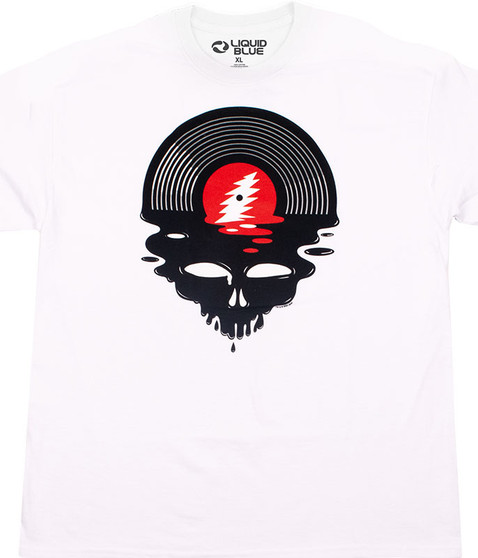 liquid blue Steal Your Vinyl White T-Shirt