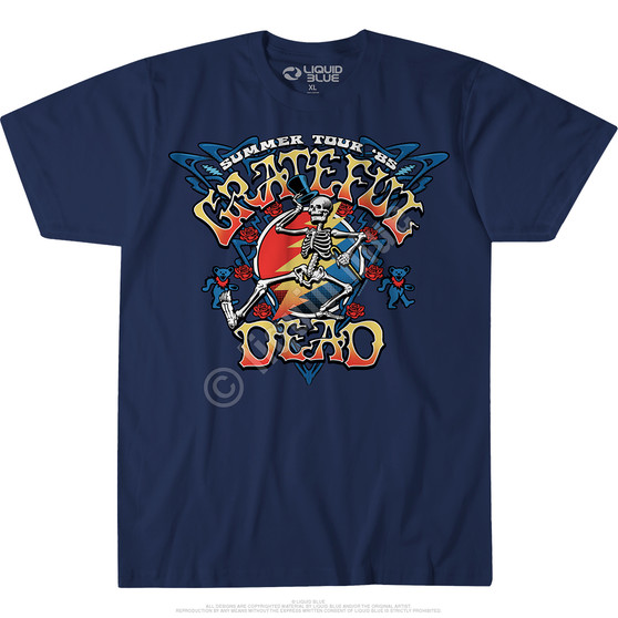 Liquid Blue Strutting Skelly Navy T-Shirt