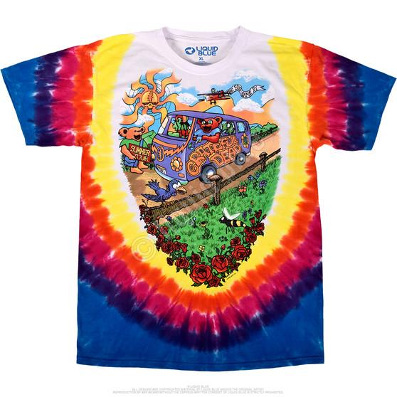 Liquid Blue Summer Tour Bus Tie-Dye T-Shirt