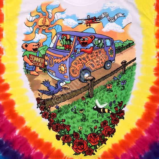 Liquid Blue Summer Tour Bus Tie-Dye T-Shirt