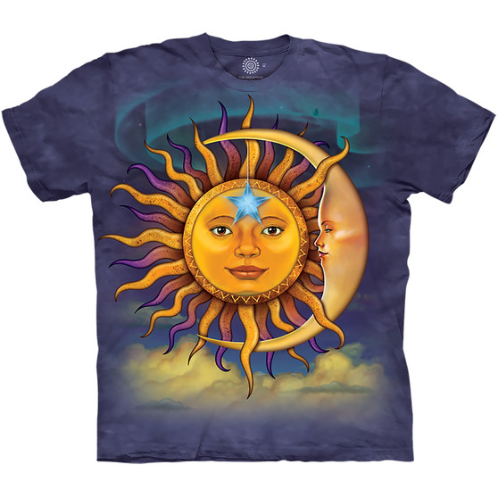 Liquid Blue Sun Moon Classic Cotton T-Shirt