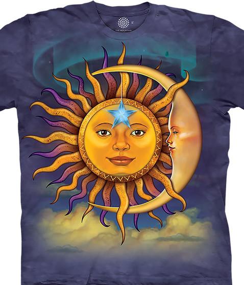 liquid blue Sun Moon Classic Cotton T-Shirt