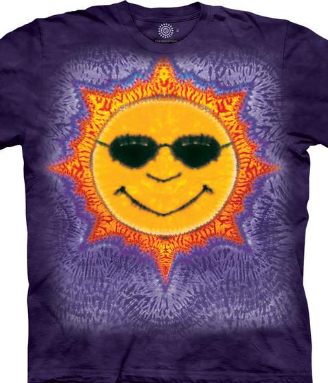liquid blue Sun Tie-Dye Classic Cotton T-Shirt