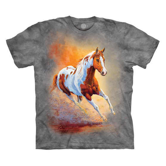 Liquid Blue Sunset Gallop Classic Cotton T-Shirt