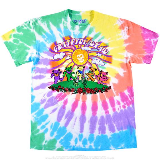 Liquid Blue Sunshine Bears Tie-Dye T-Shirt