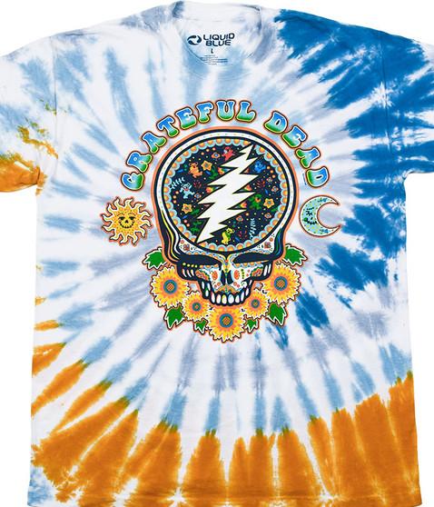 liquid blue SYF Day Of The Dead Tie-Dye T-Shirt