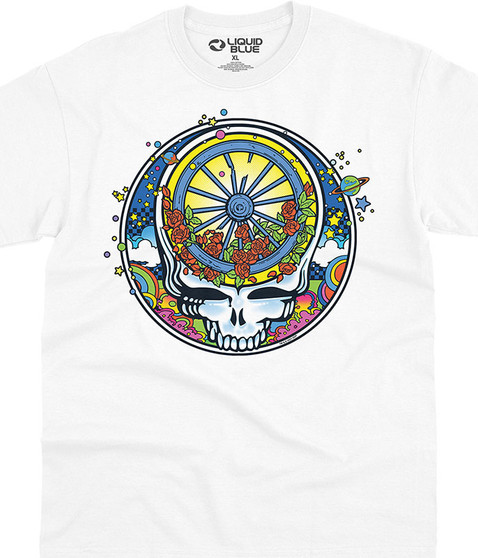 liquid blue SYF Wheel & Roses T-Shirt
