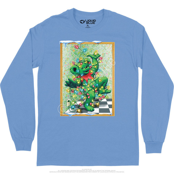 Liquid Blue Tangled Bear Long Sleeve T-Shirt