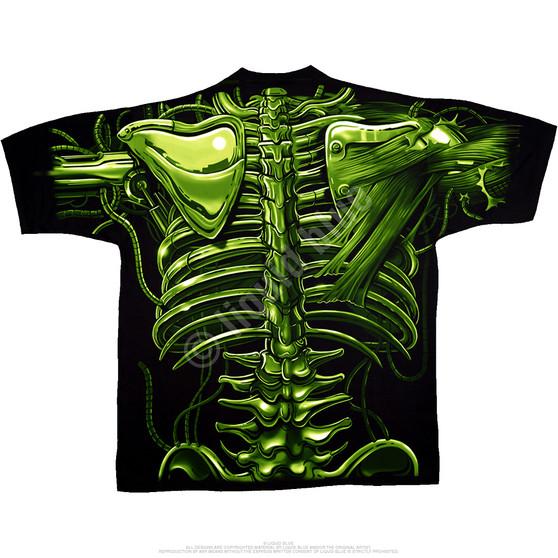 Liquid Blue Terminator Skull Black T-Shirt