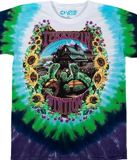 liquid blue Terrapin Station Tie-Dye T-Shirt