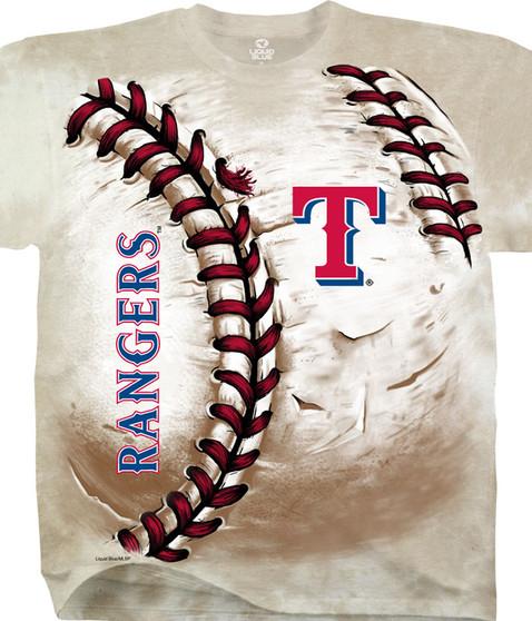 liquid blue Texas Rangers Hardball Tie-Dye T-Shirt
