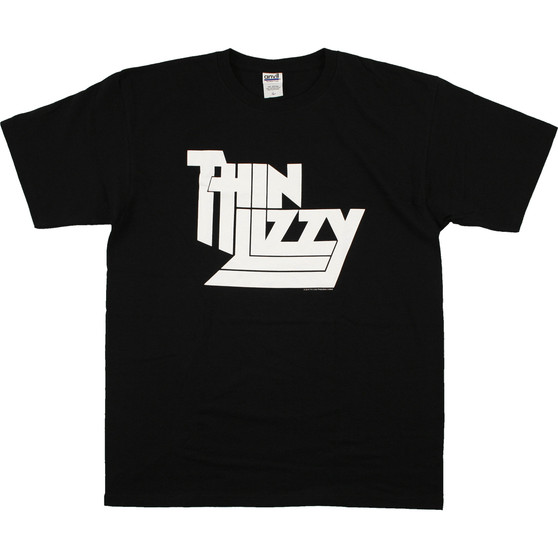 Liquid Blue Thin Lizzy Logo Black T-Shirt