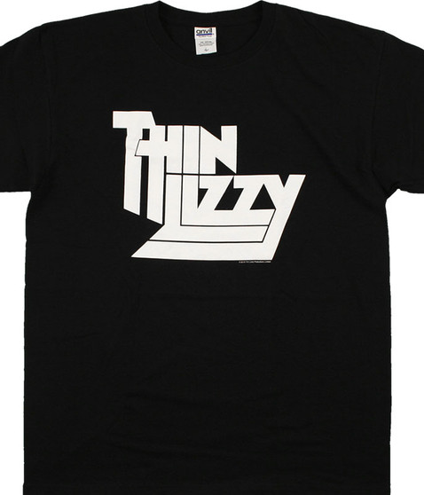 liquid blue Thin Lizzy Logo Black T-Shirt