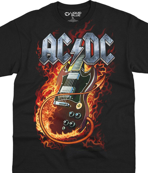 liquid blue Thunderstruck Black T-Shirt