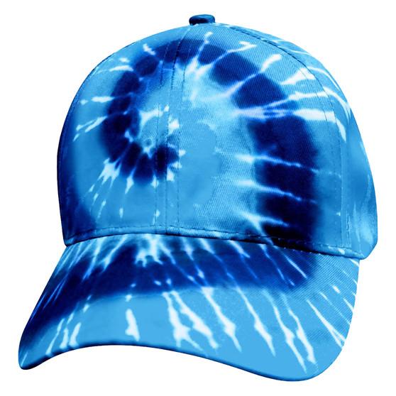 Liquid Blue Tie-Dye Blue Spiral Hat