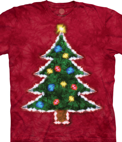 liquid blue Tie Dye Christmas Tree T-Shirt
