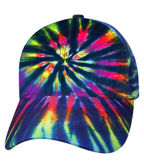 liquid blue Tie-Dye Rainbow Streak Hat
