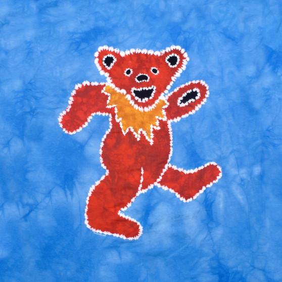 Liquid Blue Tie-Dye Red Bear T-Shirt