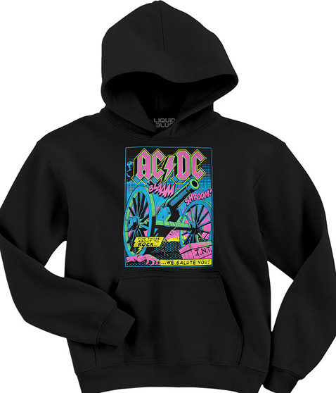 liquid blue TNT Blacklight Hoodie Black