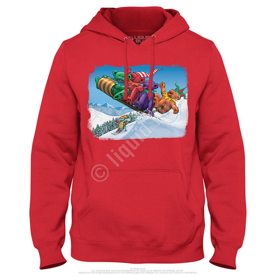 Liquid Blue Toboggan Bears Hoodie