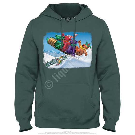 Liquid Blue Toboggan Bears Hoodie