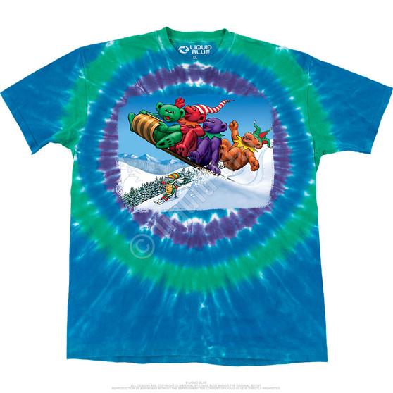 Liquid Blue Toboggan Bears T-Shirt