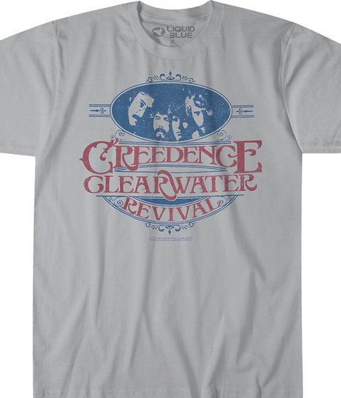 liquid blue Travelin Band Grey Athletic T-Shirt