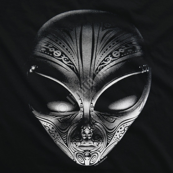 Liquid Blue Tribal Alien Black T-Shirt