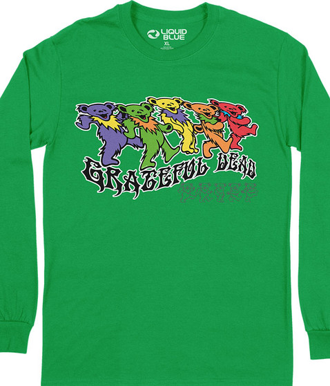 liquid blue Trippy Bears Long Sleeve T-Shirt