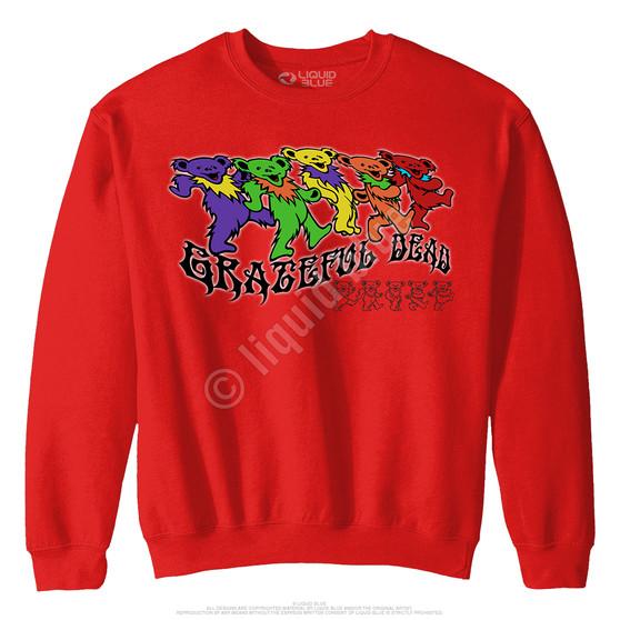 Liquid Blue Trippy Bears Red Sweatshirt