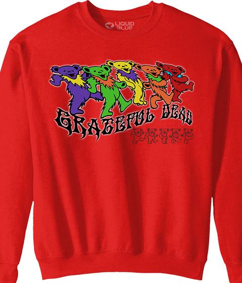liquid blue Trippy Bears Red Sweatshirt