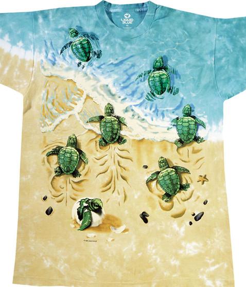 liquid blue Turtle Beach Tie-Dye T-Shirt