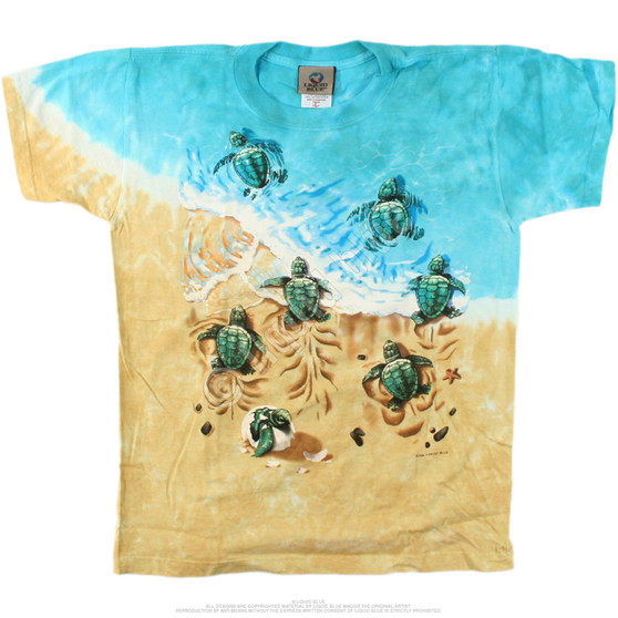 Liquid Blue Turtle Beach Youth Tie-Dye T-Shirt