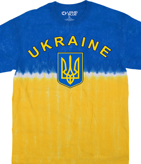liquid blue Ukraine Tie-Dye Clearance T-Shirt