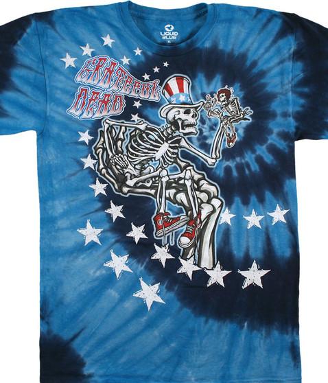 liquid blue Uncle Sam I Am Tie-Dye T-Shirt