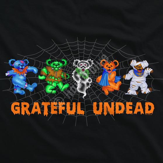 Liquid Blue Undead Bears Black T-Shirt