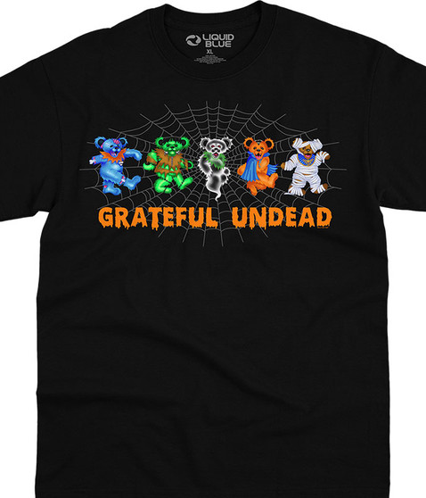 liquid blue Undead Bears Black T-Shirt