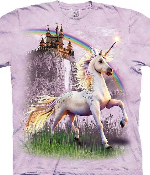 liquid blue Unicorn Castle Classic Cotton T-Shirt