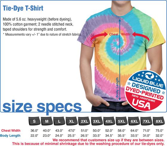 Liquid Blue Unprinted Tie-Dye T-Shirt