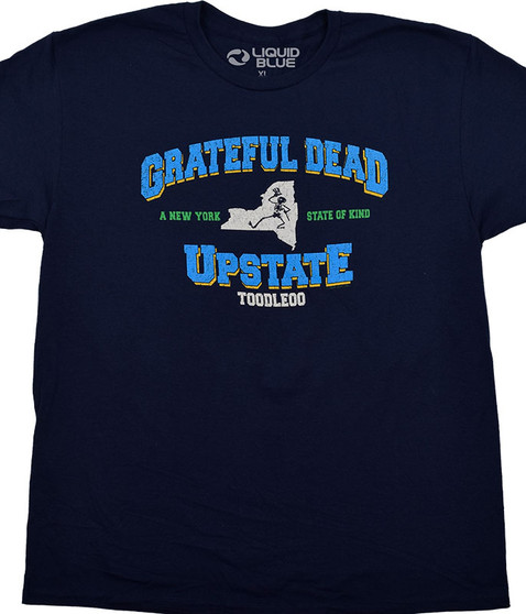 liquid blue Upstate NY Navy T-Shirt