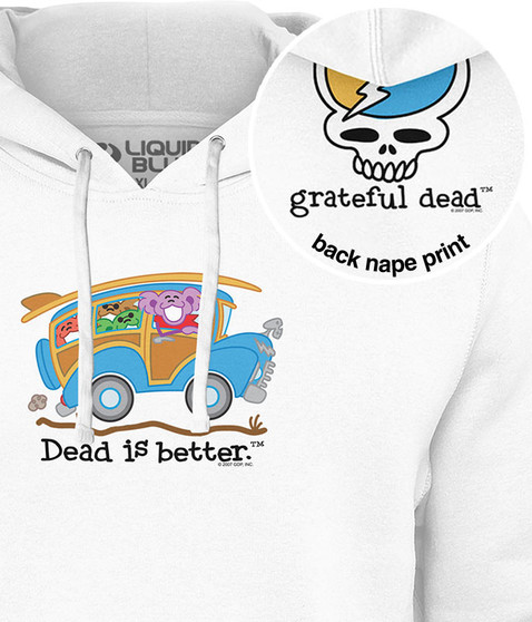 liquid blue Wagon Dead Is Better Hoodie