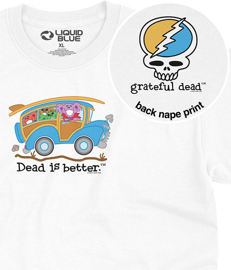 liquid blue Wagon Dead Is Better T-Shirt
