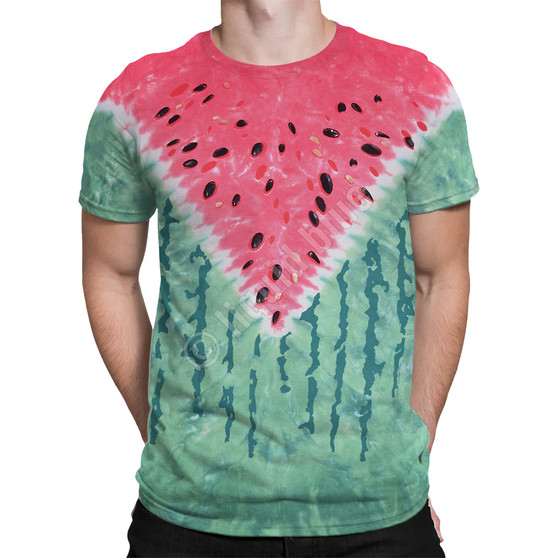 Liquid Blue Watermelon Tie-Dye T-Shirt
