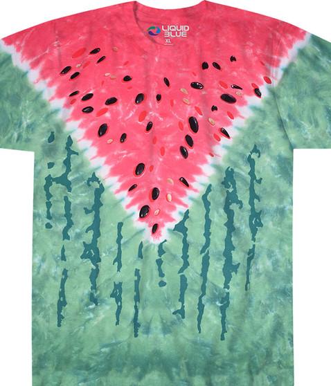 liquid blue Watermelon Tie-Dye T-Shirt